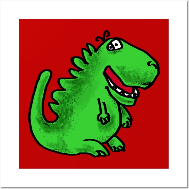 Deno the dinosaur Wall Art by andersonartstudio